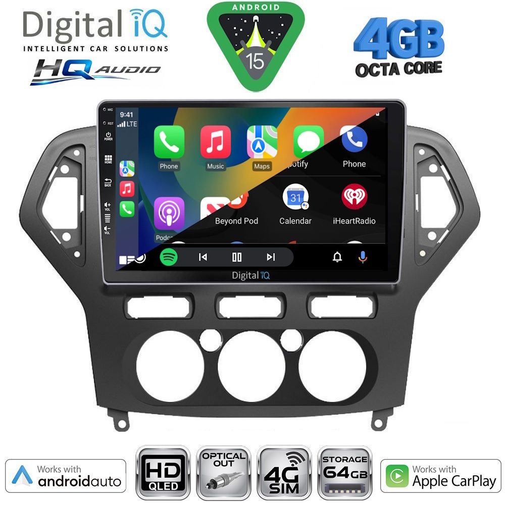 DIGITAL IQ BXK 19162_CPAA A/C (10inc) MULTIMEDIA TABLET for FORD MONDEO mod. 2007-2011 DIGITAL IQ BXK 19162_CPAA A/C (10inc) MULTIMEDIA TABLET for FORD MONDEO mod. 2007-2011