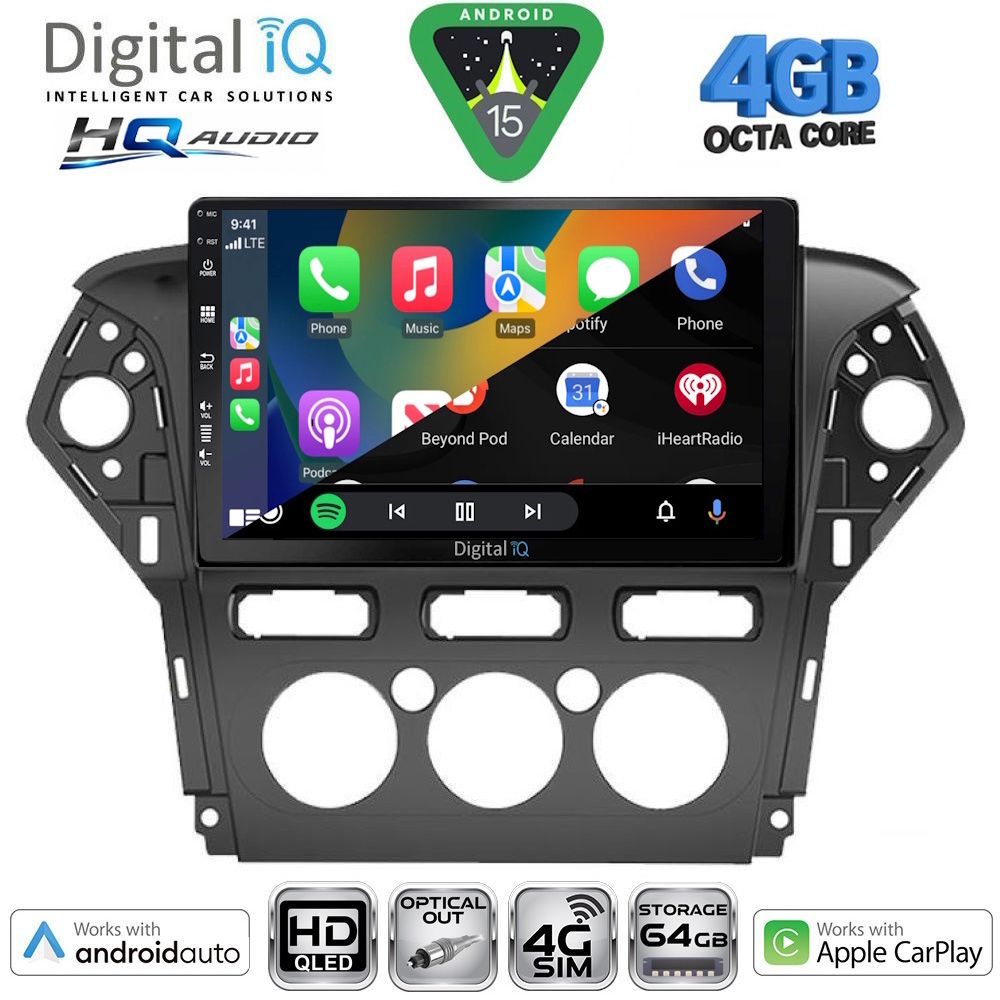 DIGITAL IQ BXK 19163_CPAA A/C (10inc) MULTIMEDIA TABLET for FORD MONDEO mod. 2011-2013 DIGITAL IQ BXK 19163_CPAA A/C (10inc) MULTIMEDIA TABLET for FORD MONDEO mod. 2011-2013