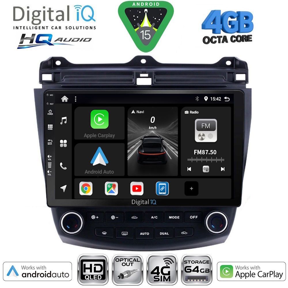 DIGITAL IQ BXK 19182_CPAA (10inc) MULTIMEDIA TABLET for HONDA ACCORD mod. 2003-2007 DIGITAL IQ BXK 19182_CPAA (10inc) MULTIMEDIA TABLET for HONDA ACCORD mod. 2003-2007