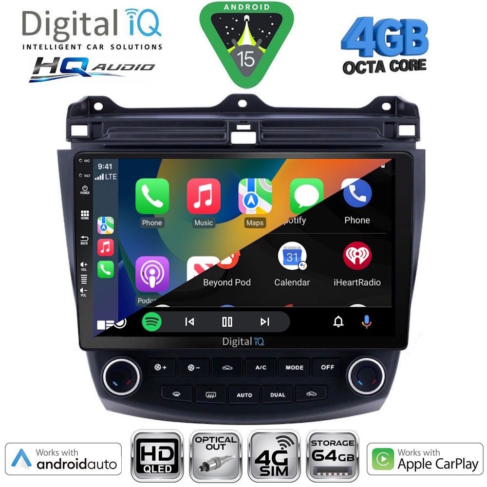 DIGITAL IQ BXK 19182_CPAA (10inc) MULTIMEDIA TABLET for HONDA ACCORD mod. 2003-2007 DIGITAL IQ BXK 19182_CPAA (10inc) MULTIMEDIA TABLET for HONDA ACCORD mod. 2003-2007