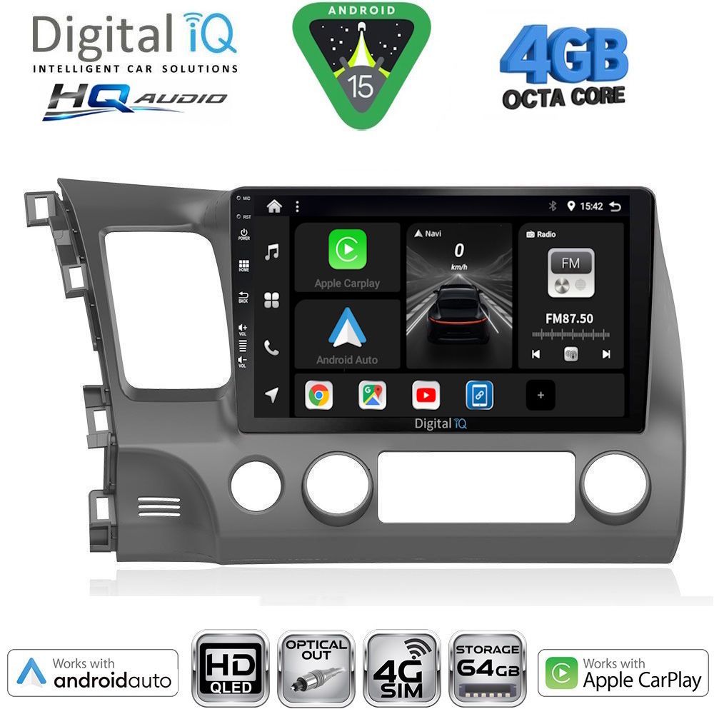 DIGITAL IQ BXK 19188_CPAA (10inc) MULTIMEDIA TABLET for HONDA CIVIC 4D mod. 2006-2012 DIGITAL IQ BXK 19188_CPAA (10inc) MULTIMEDIA TABLET for HONDA CIVIC 4D mod. 2006-2012
