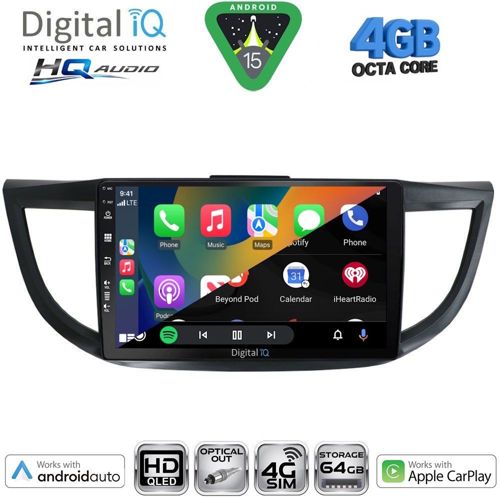 DIGITAL IQ BXK 19198_CPAA (10inc) MULTIMEDIA TABLET for HONDA CRV mod. 2013-2017 DIGITAL IQ BXK 19198_CPAA (10inc) MULTIMEDIA TABLET for HONDA CRV mod. 2013-2017