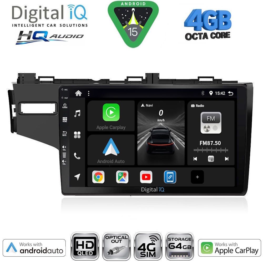 DIGITAL IQ BXK 19212_CPAA (10inc) MULTIMEDIA TABLET for HONDA JAZZ mod. 2013-2019 DIGITAL IQ BXK 19212_CPAA (10inc) MULTIMEDIA TABLET for HONDA JAZZ mod. 2013-2019
