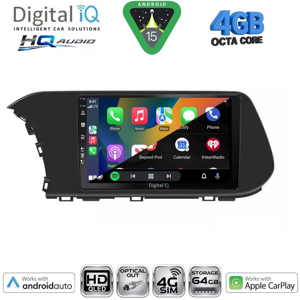 DIGITAL IQ BXK 19220_CPAA (10inc) MULTIMEDIA TABLET for HYUNDAI i20 - BAYON mod. 2020-2026 DIGITAL IQ BXK 19220_CPAA (10inc) MULTIMEDIA TABLET for HYUNDAI i20 - BAYON mod. 2020-2026