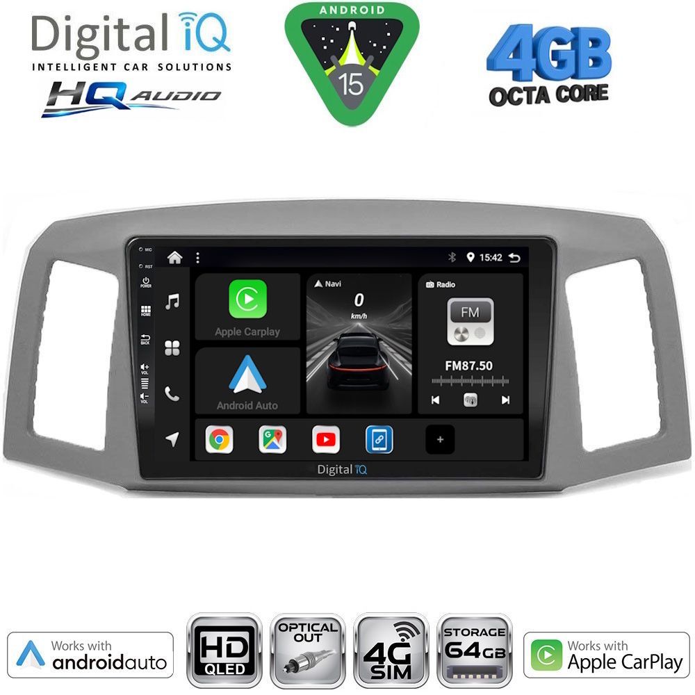 DIGITAL IQ BXK 19281_CPAA (10inc) MULTIMEDIA TABLET for JEEP GRAND CHEROKEE mod. 2005-2007 DIGITAL IQ BXK 19281_CPAA (10inc) MULTIMEDIA TABLET for JEEP GRAND CHEROKEE mod. 2005-2007