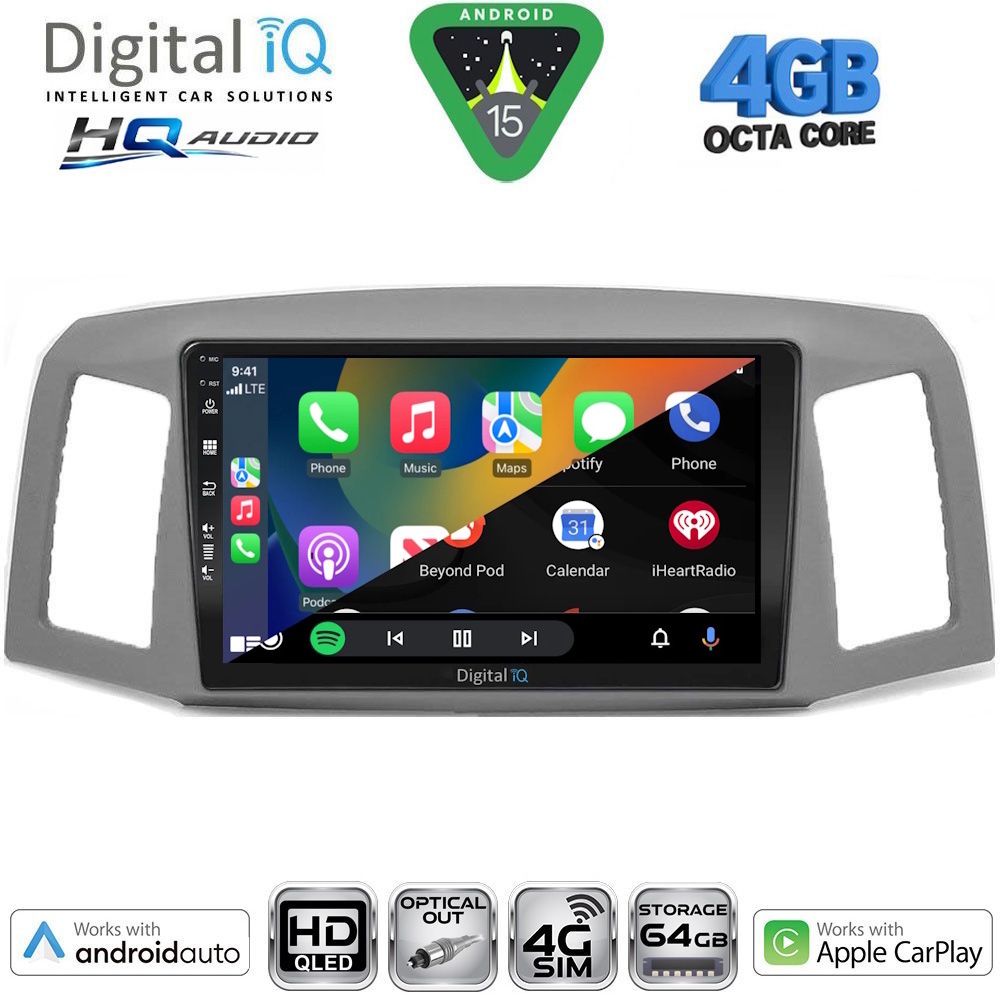 DIGITAL IQ BXK 19281_CPAA (10inc) MULTIMEDIA TABLET for JEEP GRAND CHEROKEE mod. 2005-2007 DIGITAL IQ BXK 19281_CPAA (10inc) MULTIMEDIA TABLET for JEEP GRAND CHEROKEE mod. 2005-2007