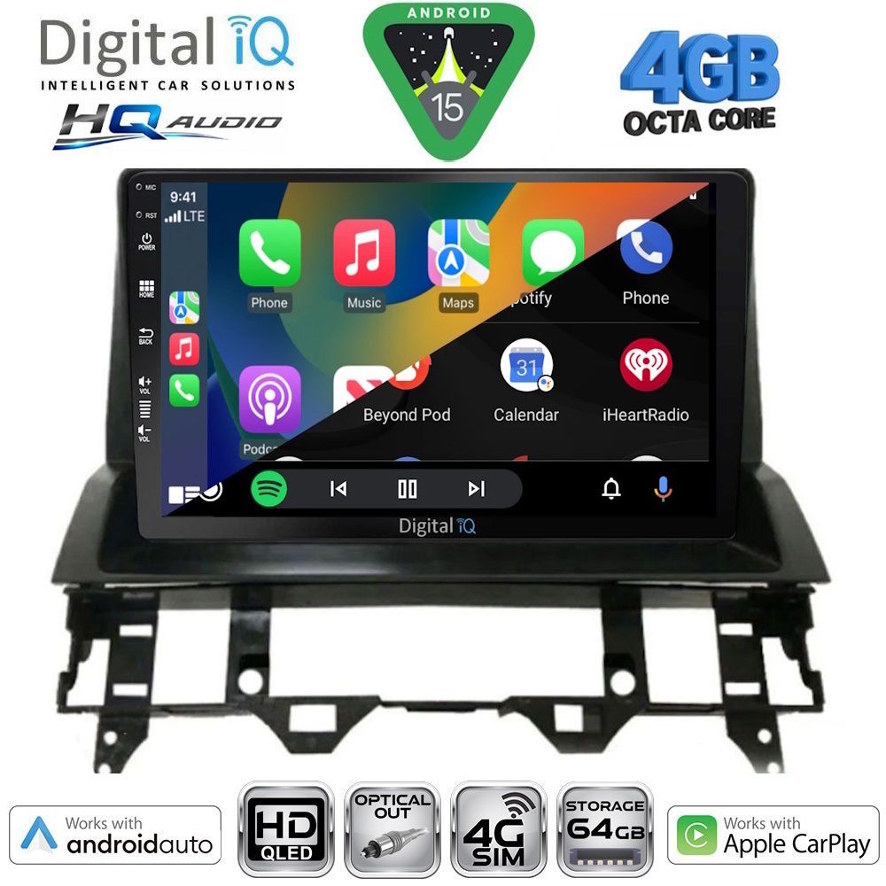 DIGITAL IQ BXK 19376_CPAA DASH (10inc) MULTIMEDIA TABLET for MAZDA 6 mod. 2002-2008 DIGITAL IQ BXK 19376_CPAA DASH (10inc) MULTIMEDIA TABLET for MAZDA 6 mod. 2002-2008