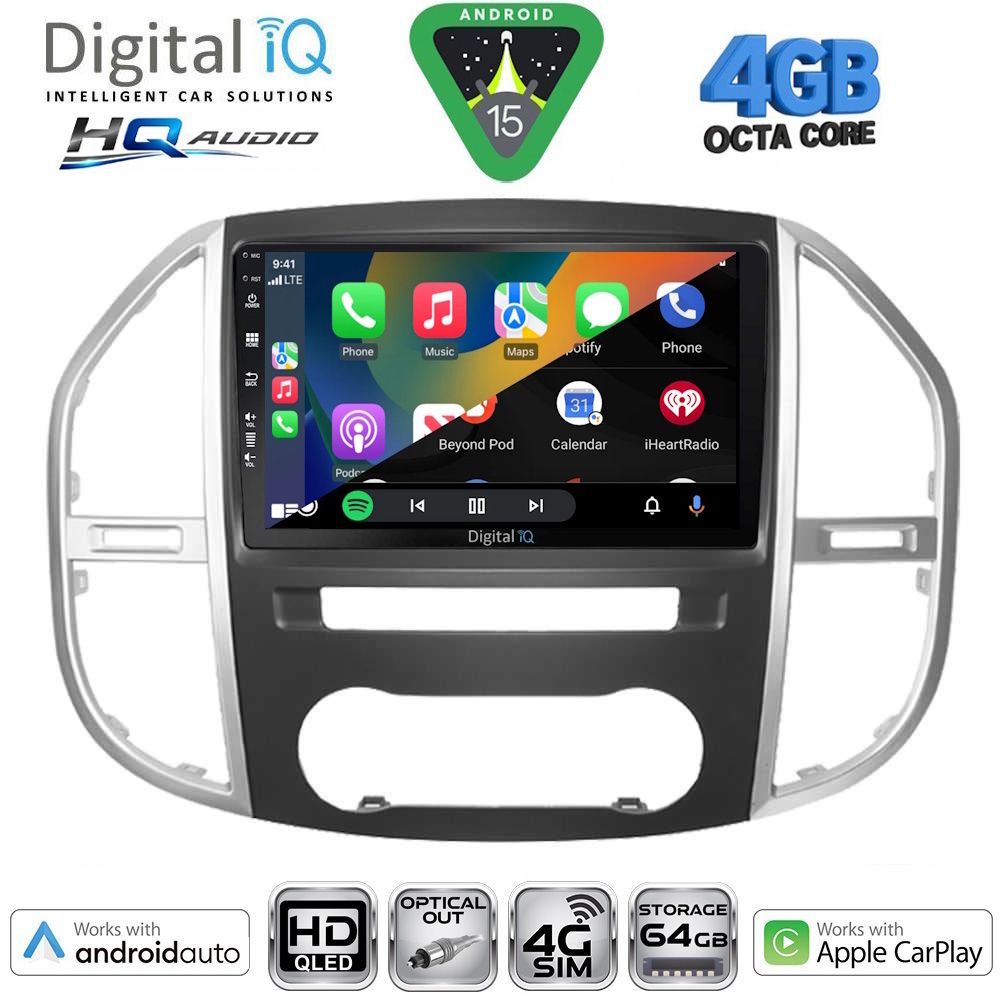 DIGITAL IQ BXK 19429_CPAA (10inc) MULTIMEDIA TABLET for MERCEDES VITO – VIANO (W447) mod. 2015-2024 DIGITAL IQ BXK 19429_CPAA (10inc) MULTIMEDIA TABLET for MERCEDES VITO – VIANO (W447) mod. 2015-2024