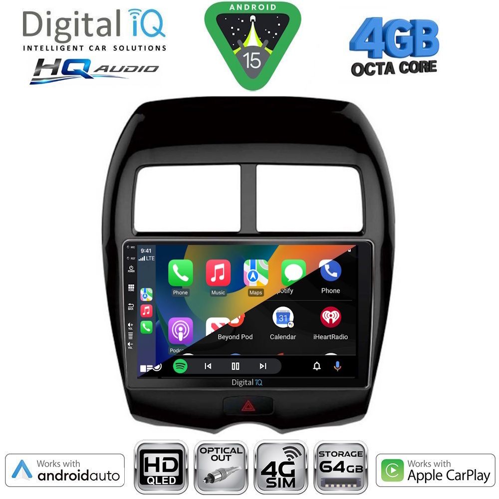DIGITAL IQ BXK 19430_CPAA (10inc) MULTIMEDIA TABLET for MITSUBISHI ASX mod. 2009-2020 - PEUGEOT 4008 mod. 2012-2018 DIGITAL IQ BXK 19430_CPAA (10inc) MULTIMEDIA TABLET for MITSUBISHI ASX mod. 2009-2020 - PEUGEOT 4008 mod. 2012-2018