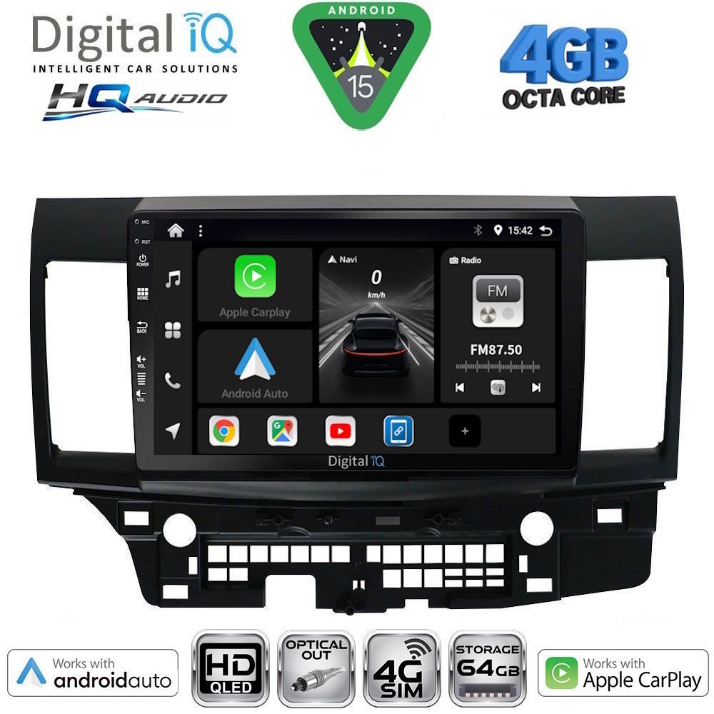 DIGITAL IQ BXK 19434_CPAA (10inc) MULTIMEDIA TABLET for MITSUBISHI LANCER mod. 2008-2017 DIGITAL IQ BXK 19434_CPAA (10inc) MULTIMEDIA TABLET for MITSUBISHI LANCER mod. 2008-2017