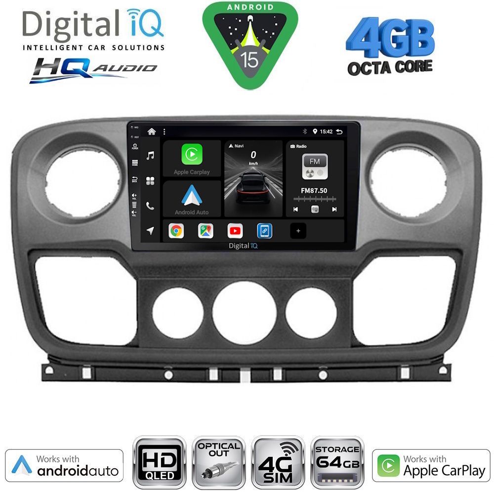 DIGITAL IQ BXK 19463_CPAA (10inc) MULTIMEDIA TABLET for NISSAN NV400 - OPEL MOVANO - RENAULT MASTER mod. 2010-2020 DIGITAL IQ BXK 19463_CPAA (10inc) MULTIMEDIA TABLET for NISSAN NV400 - OPEL MOVANO - RENAULT MASTER mod. 2010-2020