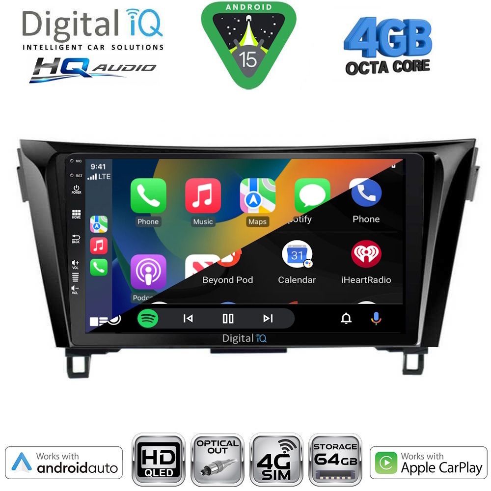 DIGITAL IQ BXK 19468_CPAA (10inc) MULTIMEDIA TABLET for NISSAN QASHQAI - XTRAIL mod. 2014-2021 DIGITAL IQ BXK 19468_CPAA (10inc) MULTIMEDIA TABLET for NISSAN QASHQAI - XTRAIL mod. 2014-2021
