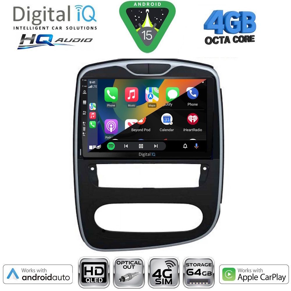 DIGITAL IQ BXK 19545_CPAA (10inc) MULTIMEDIA TABLET for RENAULT CLIO mod. 2016-2019 DIGITAL IQ BXK 19545_CPAA (10inc) MULTIMEDIA TABLET for RENAULT CLIO mod. 2016-2019