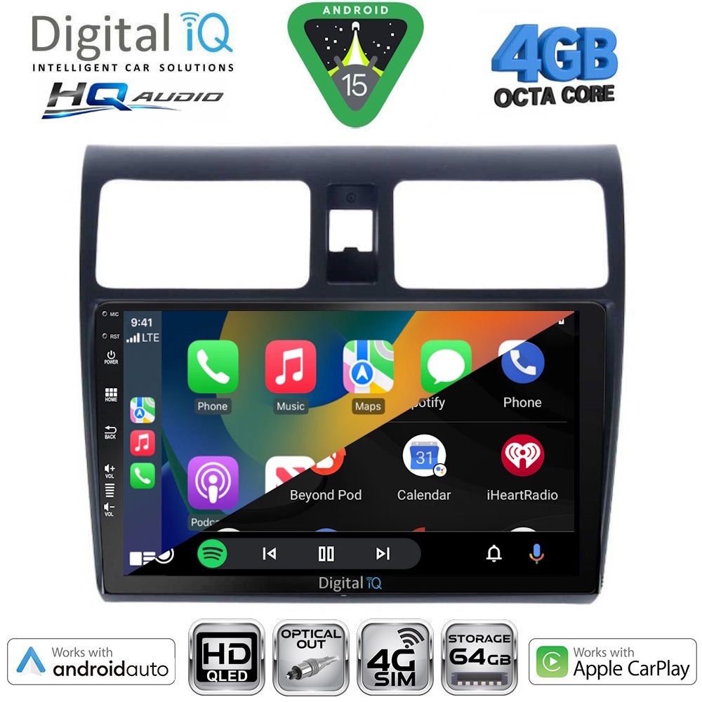 DIGITAL IQ BXK 19684_CPAA (10inc) MULTIMEDIA TABLET for SUZUKI SWIFT mod. 2005-2011 DIGITAL IQ BXK 19684_CPAA (10inc) MULTIMEDIA TABLET for SUZUKI SWIFT mod. 2005-2011