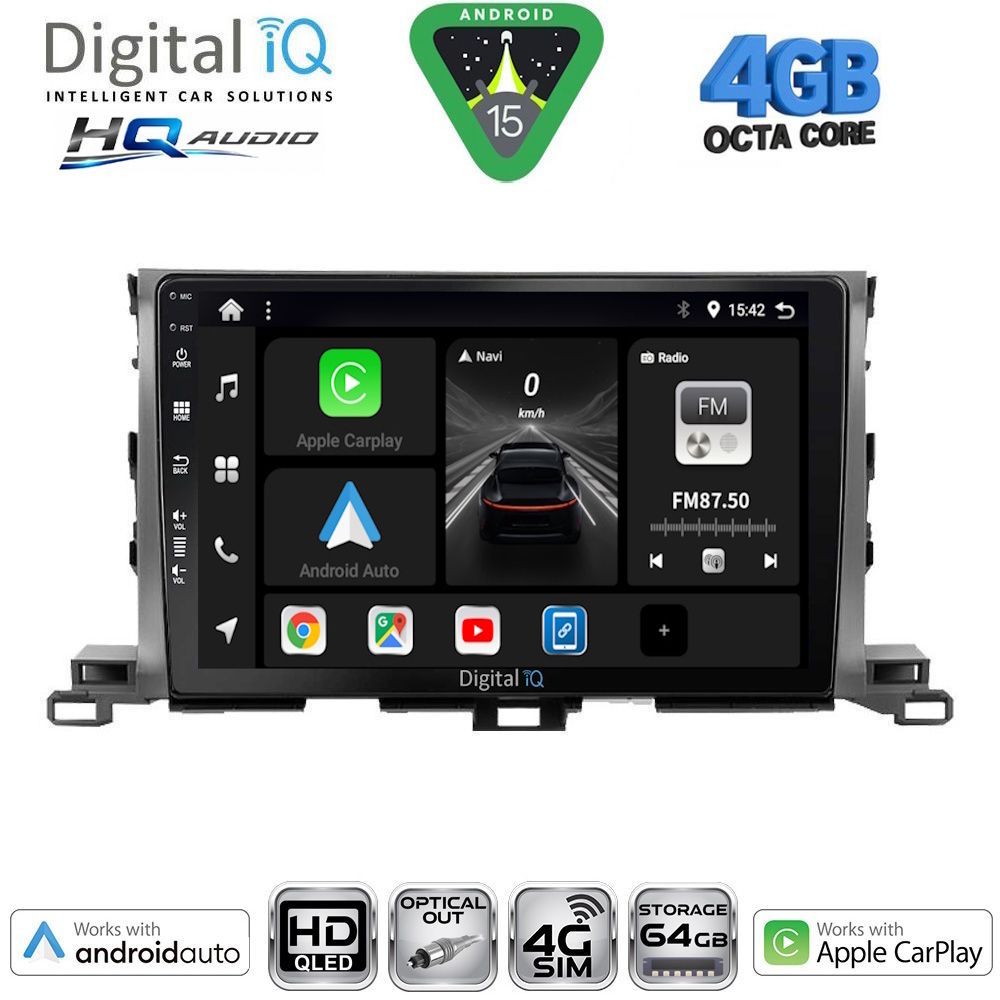 DIGITAL IQ BXK 19700_CPAA (10inc) MULTIMEDIA TABLET for TOYOTA HIGHLANDER mod. 2014-2019 DIGITAL IQ BXK 19700_CPAA (10inc) MULTIMEDIA TABLET for TOYOTA HIGHLANDER mod. 2014-2019