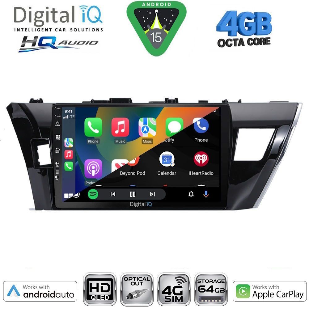 DIGITAL IQ BXK 19714SM_CPAA (10inc) MULTIMEDIA TABLET for TOYOTA COROLLA mod. 2013-2016 DIGITAL IQ BXK 19714SM_CPAA (10inc) MULTIMEDIA TABLET for TOYOTA COROLLA mod. 2013-2016