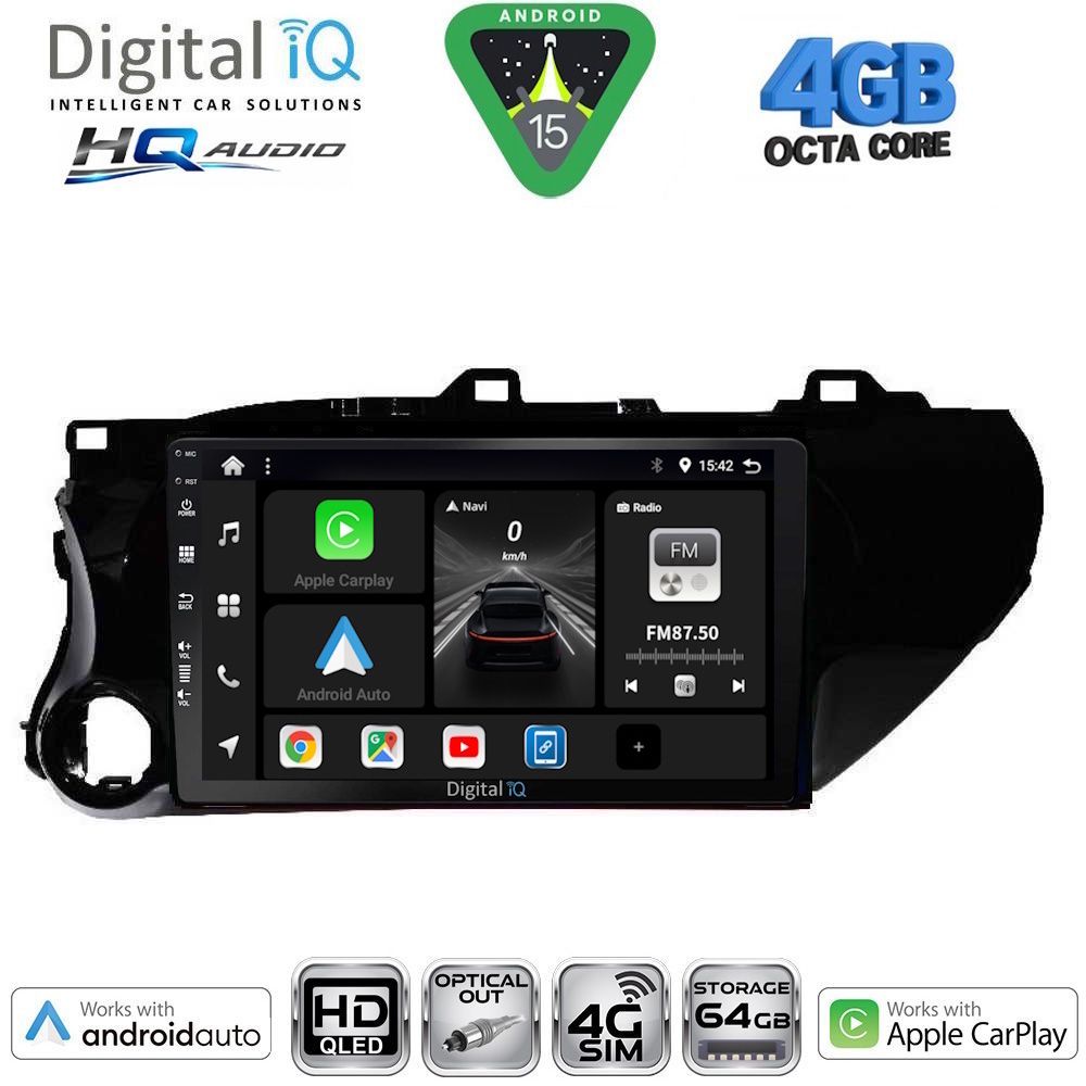 DIGITAL IQ BXK 19721_CPAA (10inc) MULTIMEDIA TABLET for TOYOTA HILUX mod. 2017-2026 DIGITAL IQ BXK 19721_CPAA (10inc) MULTIMEDIA TABLET for TOYOTA HILUX mod. 2017-2026