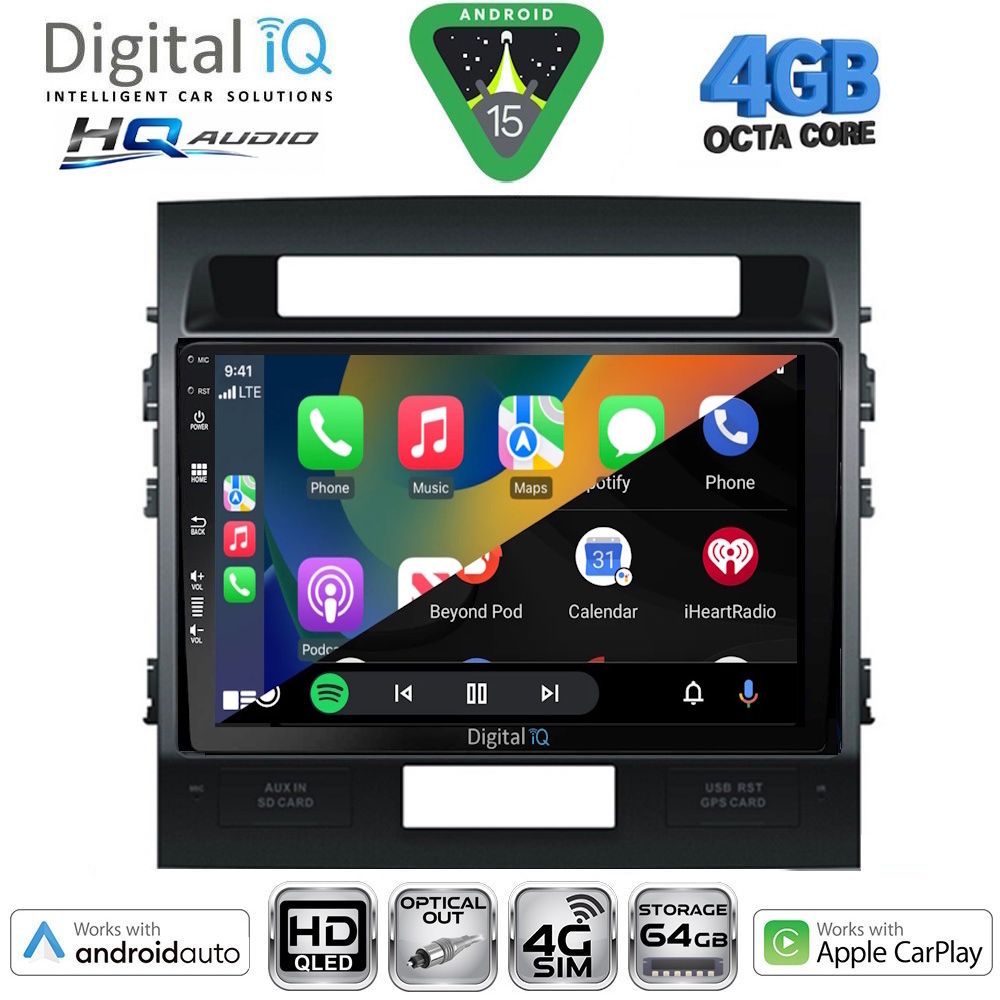DIGITAL IQ BXK 19724_CPAA (10inc) MULTIMEDIA TABLET for TOYOTA LANDCRUISER mod. 2008-2015 DIGITAL IQ BXK 19724_CPAA (10inc) MULTIMEDIA TABLET for TOYOTA LANDCRUISER mod. 2008-2015