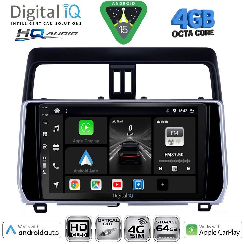 DIGITAL IQ BXK 19739_CPAA (10inc) MULTIMEDIA TABLET for TOYOTA LAND CRUISER - PRADO mod. 2019-2023 DIGITAL IQ BXK 19739_CPAA (10inc) MULTIMEDIA TABLET for TOYOTA LAND CRUISER - PRADO mod. 2019-2023