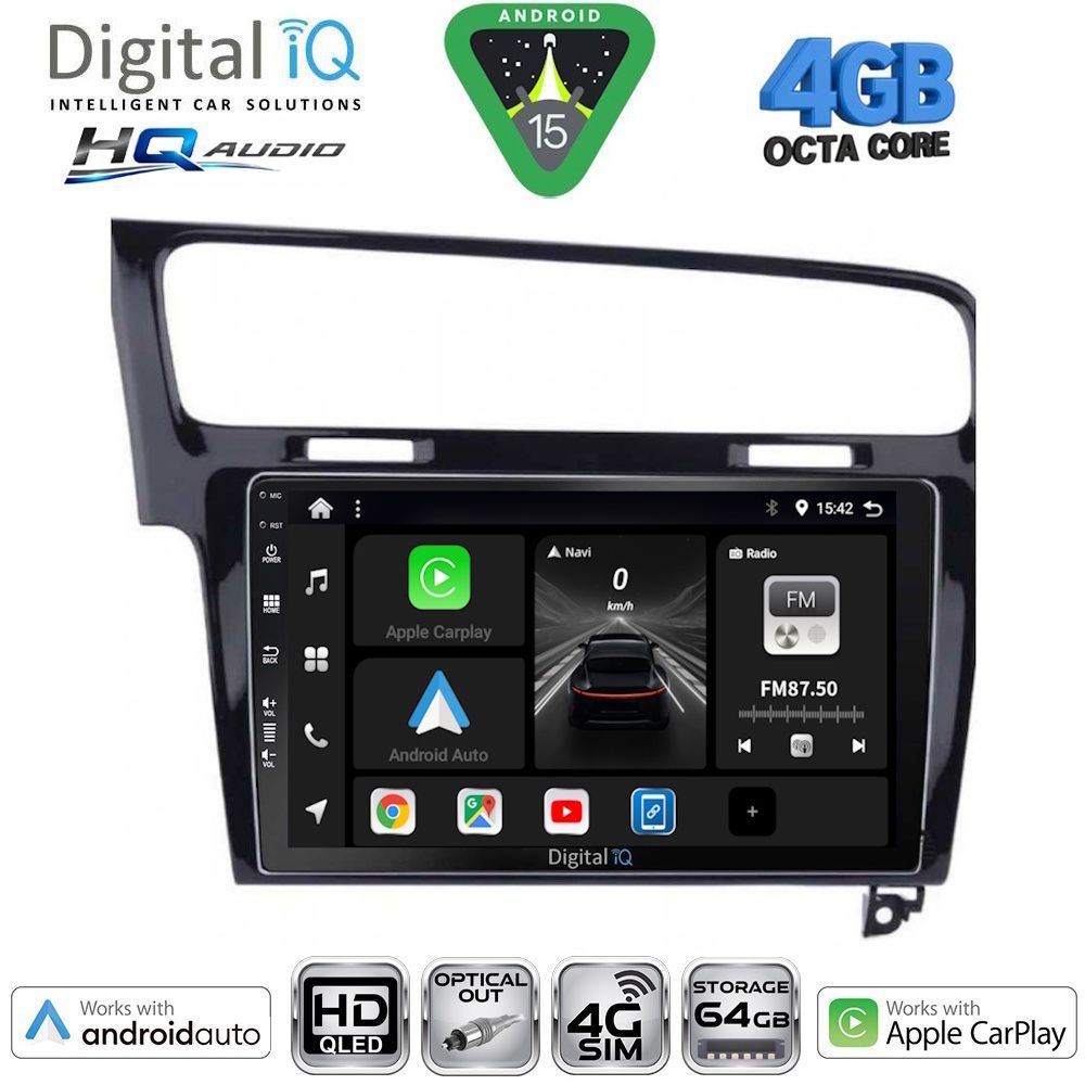 DIGITAL IQ BXK 19747_CPAA (10inc) MULTIMEDIA TABLET for VW GOLF 7 mod. 2013-2020 DIGITAL IQ BXK 19747_CPAA (10inc) MULTIMEDIA TABLET for VW GOLF 7 mod. 2013-2020
