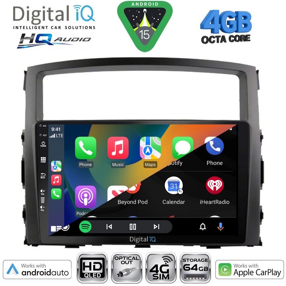 DIGITAL IQ BXK 19446_CPAA (9inc) MULTIMEDIA TABLET for MITSUBISHI PAJERO mod. 2006-2013 DIGITAL IQ BXK 19446_CPAA (9inc) MULTIMEDIA TABLET for MITSUBISHI PAJERO mod. 2006-2013