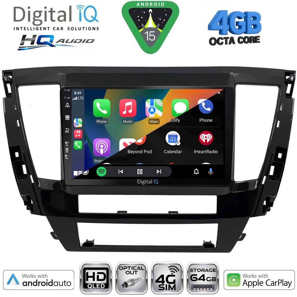 DIGITAL IQ BXK 19447S_CPAA (9inc) MULTIMEDIA TABLET for MITSUBISHI PAJERO SPORT mod. 2020-2026 DIGITAL IQ BXK 19447S_CPAA (9inc) MULTIMEDIA TABLET for MITSUBISHI PAJERO SPORT mod. 2020-2026