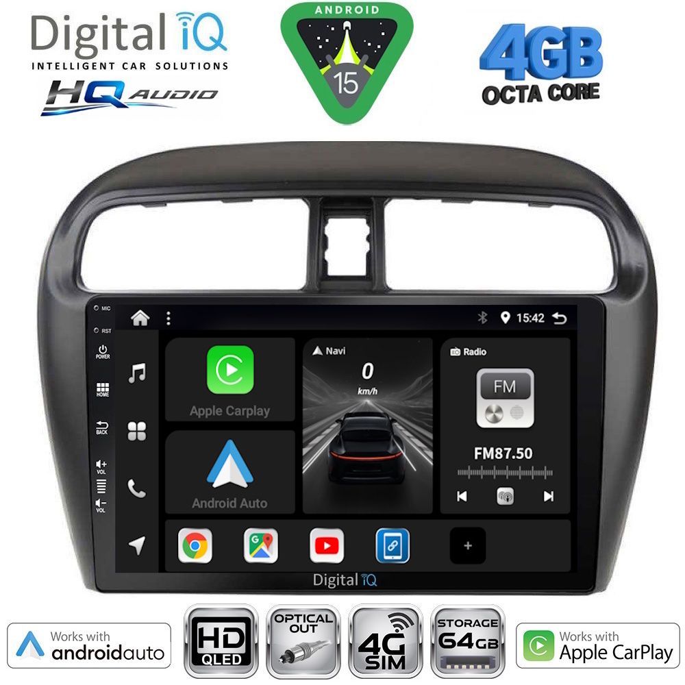 DIGITAL IQ BXK 19448_CPAA (9inc) MULTIMEDIA TABLET for MITSUBISHI SPACESTAR mod. 2013-2020 DIGITAL IQ BXK 19448_CPAA (9inc) MULTIMEDIA TABLET for MITSUBISHI SPACESTAR mod. 2013-2020