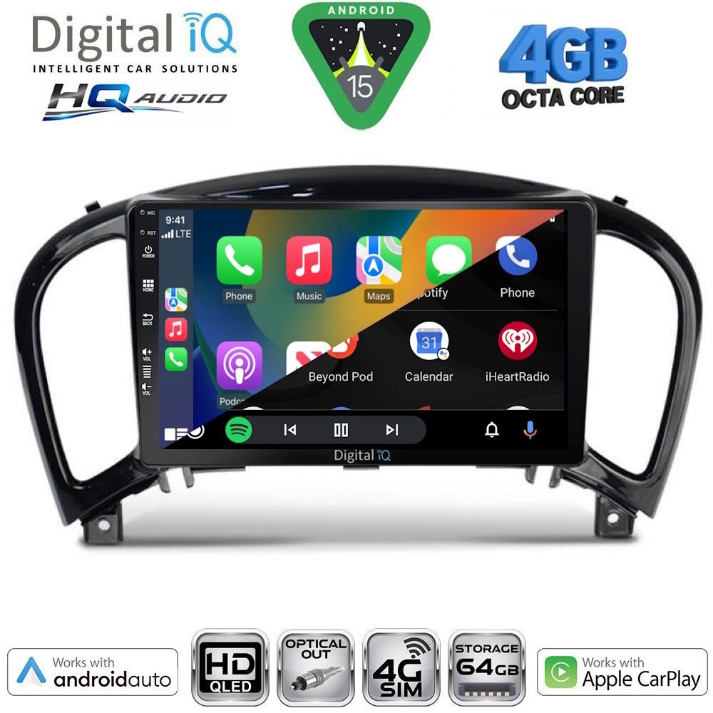 DIGITAL IQ BXK 19452_CPAA (9inc) MULTIMEDIA TABLET for NISSAN JUKE mod. 2009-2020 DIGITAL IQ BXK 19452_CPAA (9inc) MULTIMEDIA TABLET for NISSAN JUKE mod. 2009-2020