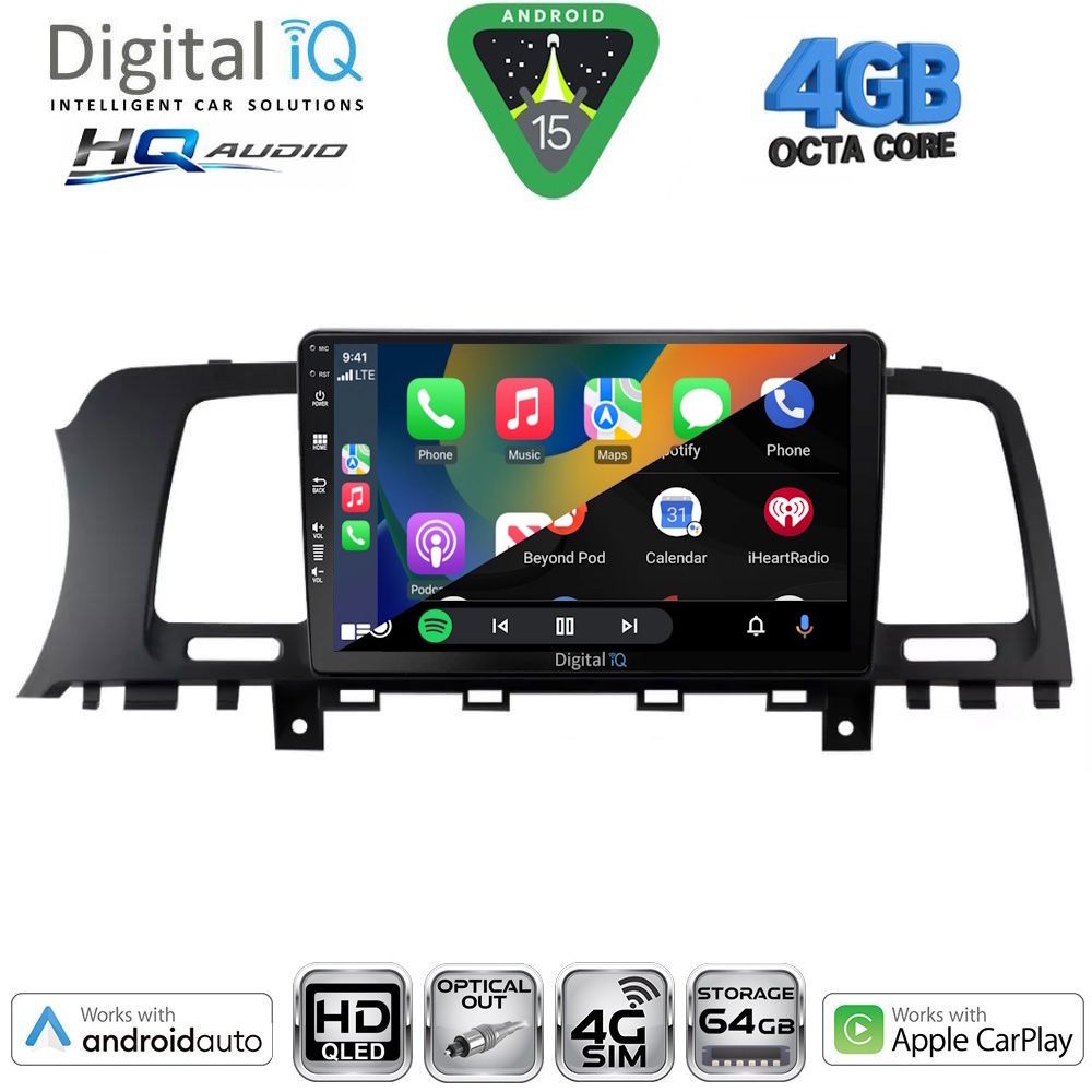 DIGITAL IQ BXK 19462_CPAA (9inc) MULTIMEDIA TABLET for NISSAN MURANO mod. 2007-2014 DIGITAL IQ BXK 19462_CPAA (9inc) MULTIMEDIA TABLET for NISSAN MURANO mod. 2007-2014