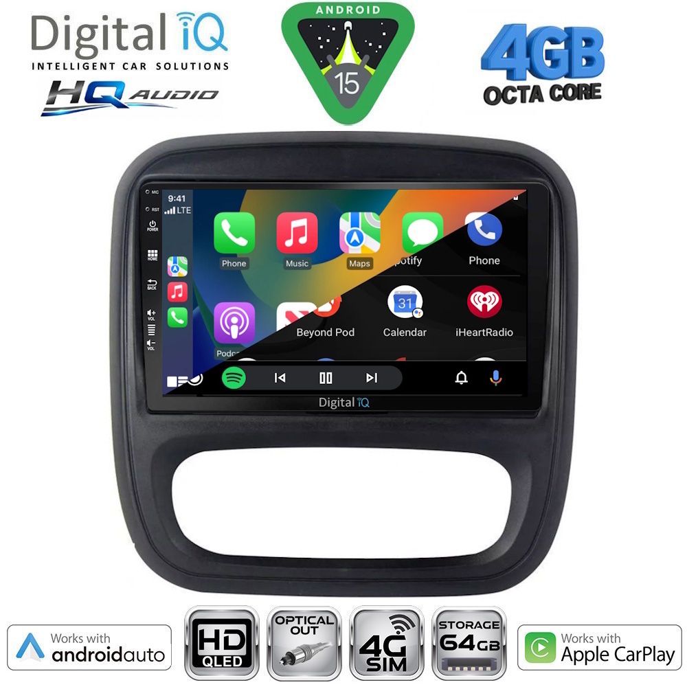 DIGITAL IQ BXK 19499_CPAA (9inc) MULTIMEDIA TABLET for OPEL VIVARO – RENAULT TRAFIC – FIAT TALENDO – NISSAN NV 300 mod. 2014-2019 DIGITAL IQ BXK 19499_CPAA (9inc) MULTIMEDIA TABLET for OPEL VIVARO – RENAULT TRAFIC – FIAT TALENDO – NISSAN NV 300 mod. 2014-2019