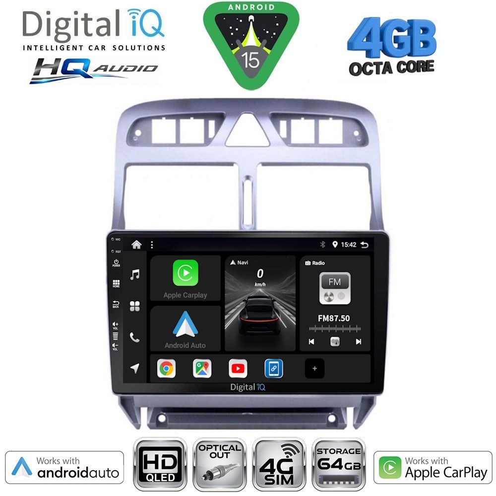 DIGITAL IQ BXK 19512_CPAA (9inc) MULTIMEDIA TABLET for PEUGEOT 307 mod. 2001-2008 DIGITAL IQ BXK 19512_CPAA (9inc) MULTIMEDIA TABLET for PEUGEOT 307 mod. 2001-2008