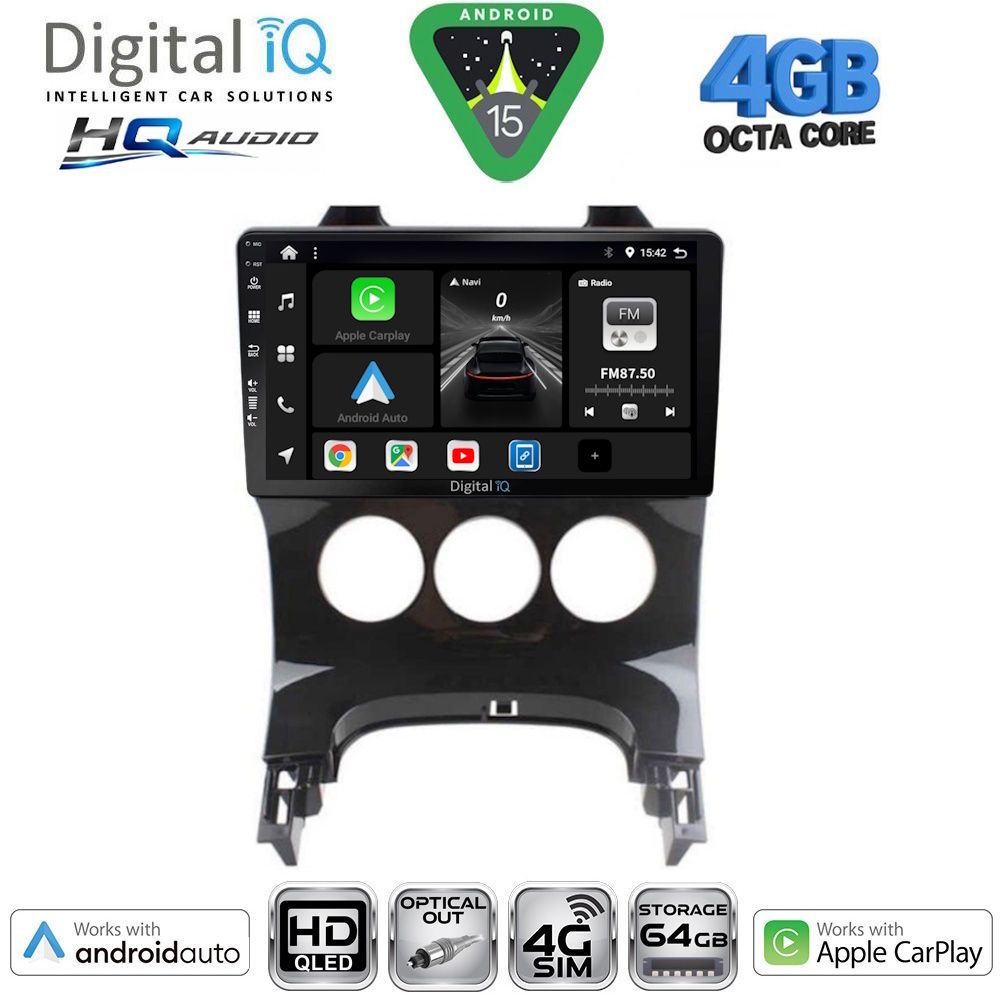 DIGITAL IQ BXK 19515AC_CPAA (9inc) MULTIMEDIA TABLET for PEUGEOT 3008 mod. 2008-2016 με A/C DIGITAL IQ BXK 19515AC_CPAA (9inc) MULTIMEDIA TABLET for PEUGEOT 3008 mod. 2008-2016 με A/C