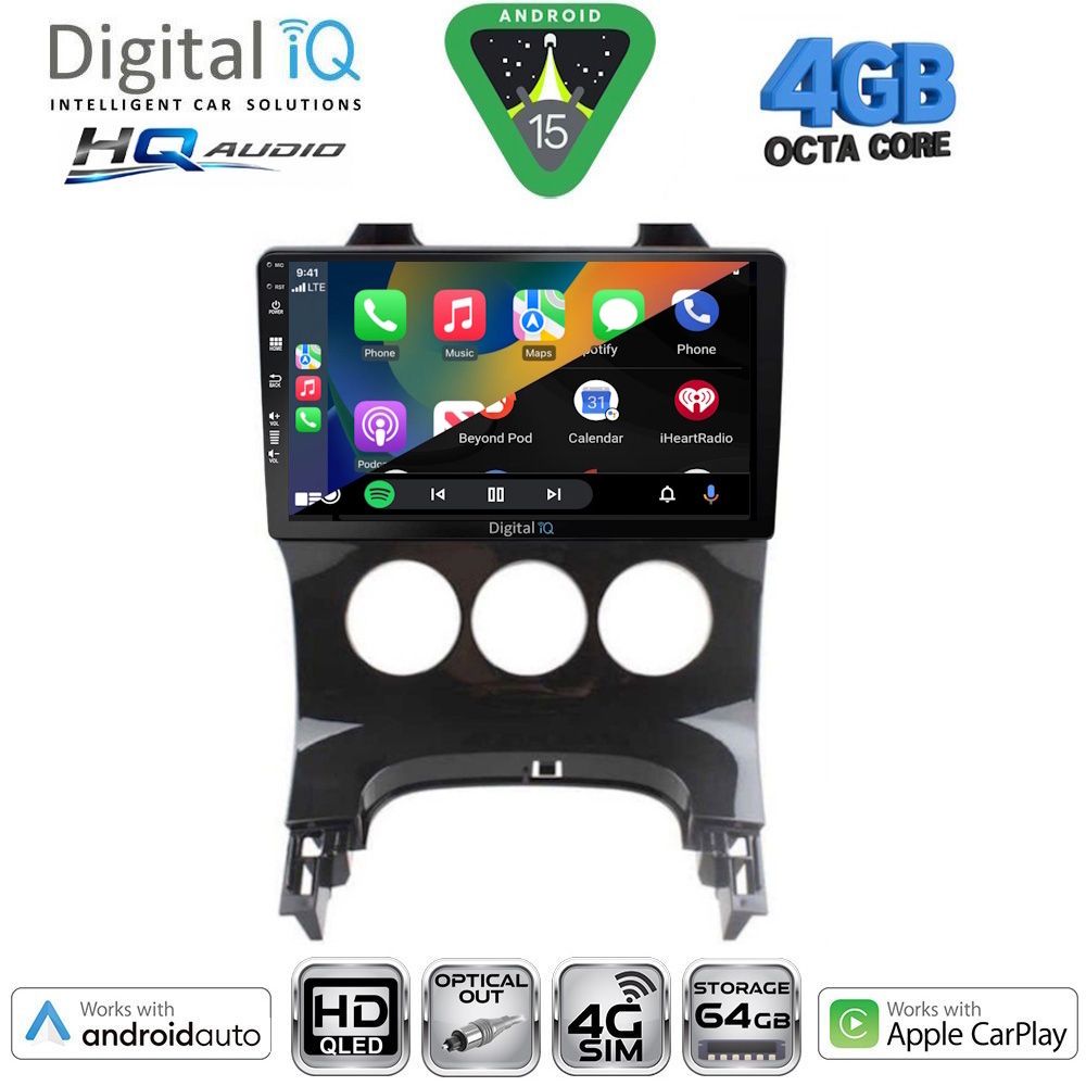 DIGITAL IQ BXK 19515AC_CPAA (9inc) MULTIMEDIA TABLET for PEUGEOT 3008 mod. 2008-2016 με A/C DIGITAL IQ BXK 19515AC_CPAA (9inc) MULTIMEDIA TABLET for PEUGEOT 3008 mod. 2008-2016 με A/C