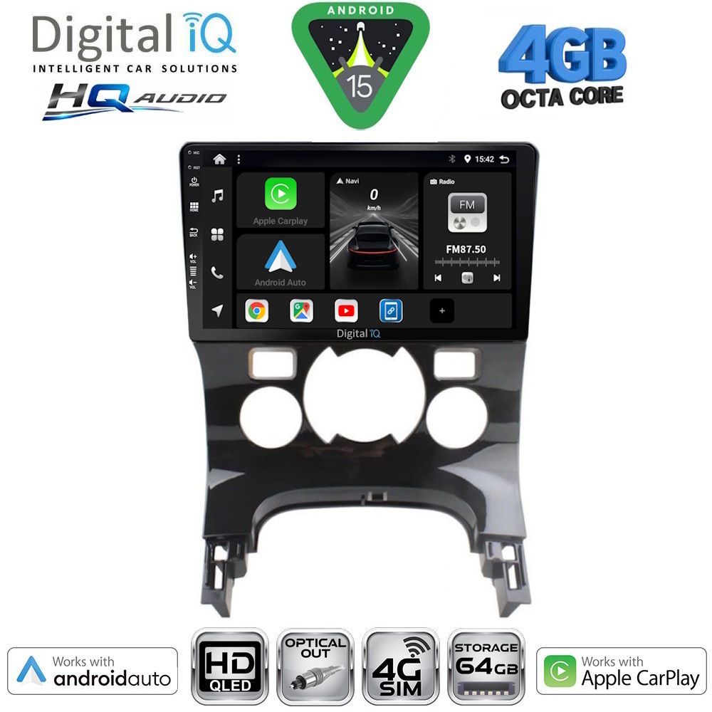 DIGITAL IQ BXK 19515CL_CPAA (9inc) MULTIMEDIA TABLET for PEUGEOT 3008 mod. 2008-2016 με CLIMA DIGITAL IQ BXK 19515CL_CPAA (9inc) MULTIMEDIA TABLET for PEUGEOT 3008 mod. 2008-2016 με CLIMA