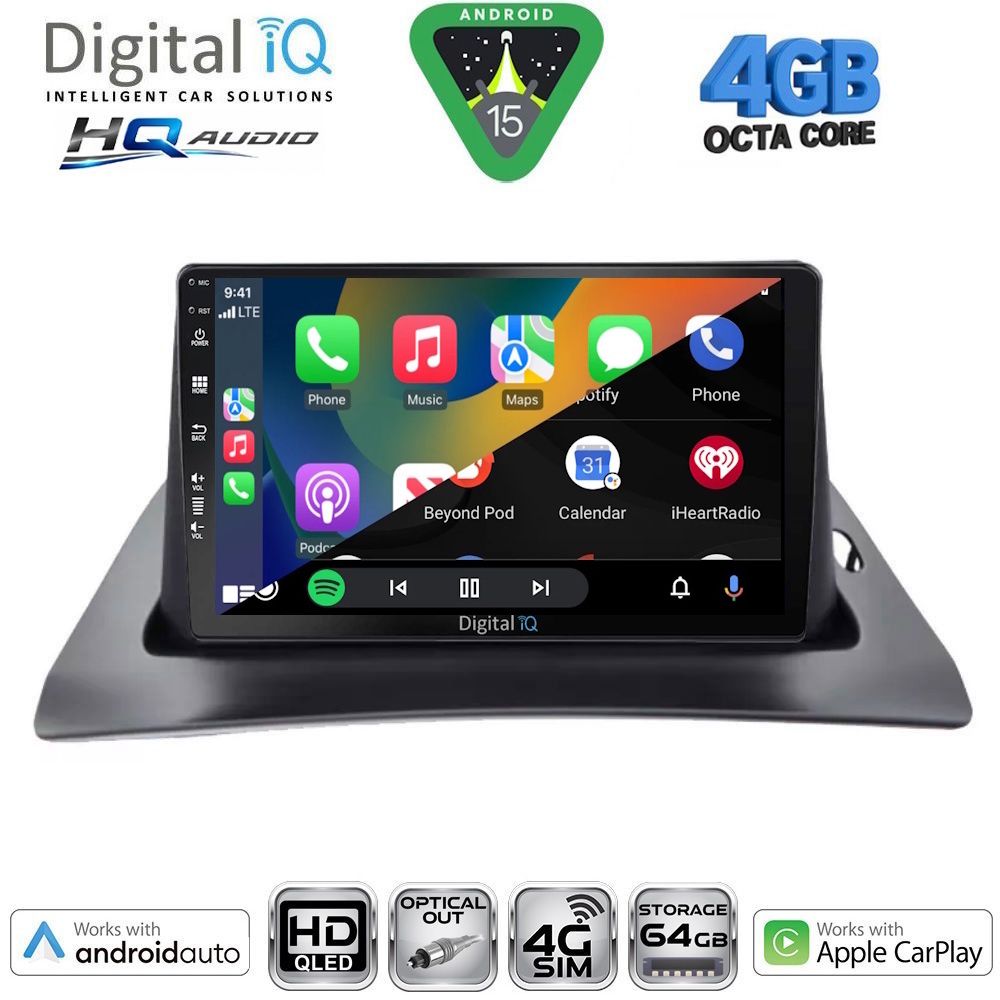 DIGITAL IQ BXK 19550_CPAA (9inc) MULTIMEDIA TABLET for RENAULT KANGOO mod. 2010-2021 DIGITAL IQ BXK 19550_CPAA (9inc) MULTIMEDIA TABLET for RENAULT KANGOO mod. 2010-2021