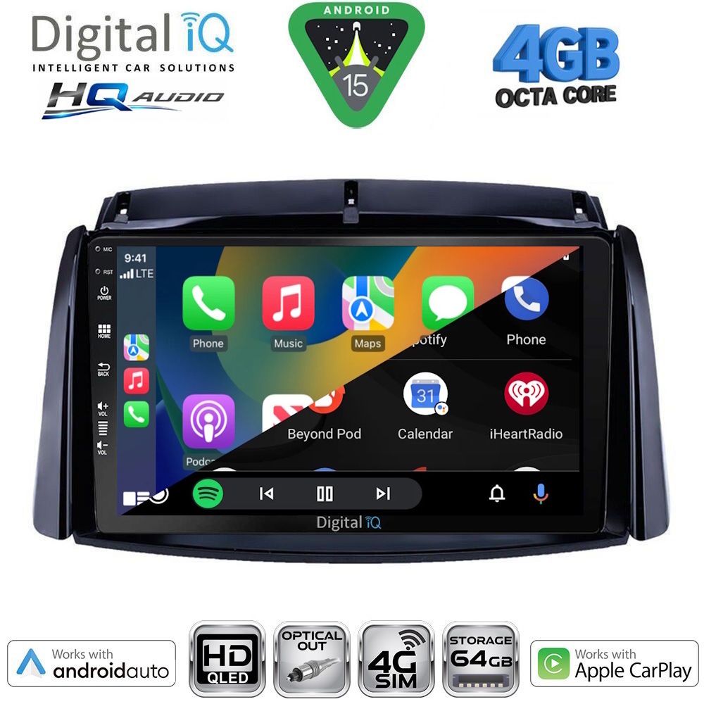 DIGITAL IQ BXK 19551_CPAA (9inc) MULTIMEDIA TABLET for RENAULT KOLEOS mod. 2006-2016 DIGITAL IQ BXK 19551_CPAA (9inc) MULTIMEDIA TABLET for RENAULT KOLEOS mod. 2006-2016