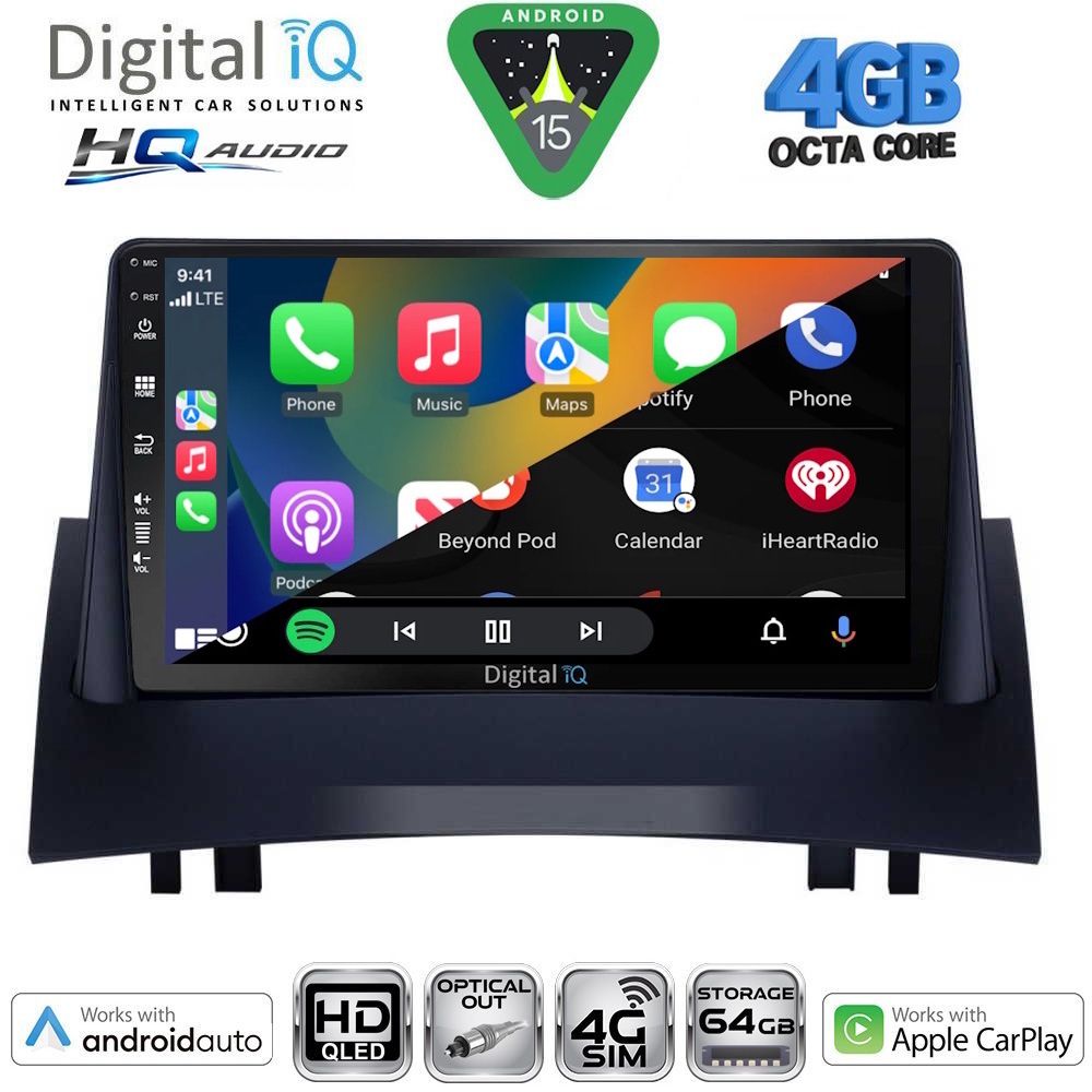 DIGITAL IQ BXK 19555_CPAA (9inc) MULTIMEDIA TABLET for RENAULT MEGANE 2 mod. 2002-2008 DIGITAL IQ BXK 19555_CPAA (9inc) MULTIMEDIA TABLET for RENAULT MEGANE 2 mod. 2002-2008