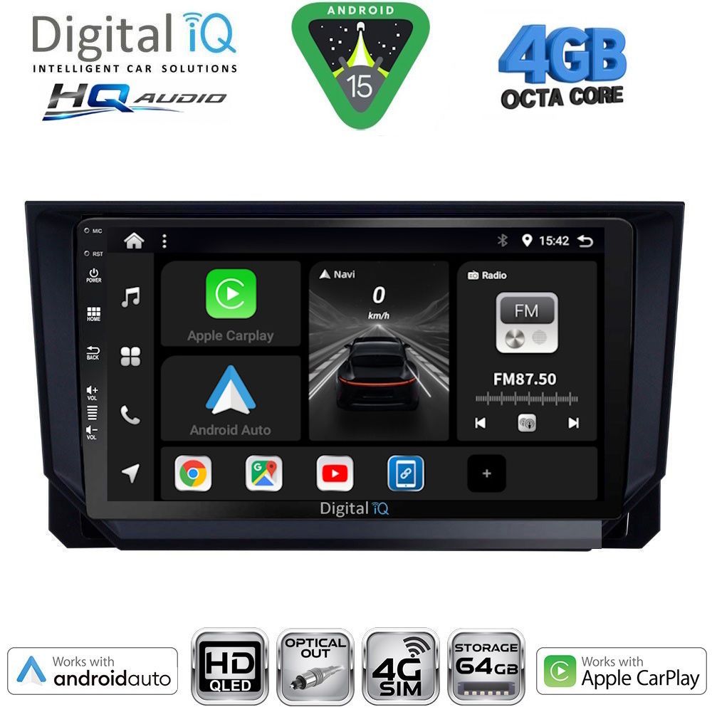 DIGITAL IQ BXK 19573_CPAA (9inc) MULTIMEDIA TABLET for SEAT ARONA - IBIZA mod. 2018-2026 DIGITAL IQ BXK 19573_CPAA (9inc) MULTIMEDIA TABLET for SEAT ARONA - IBIZA mod. 2018-2026