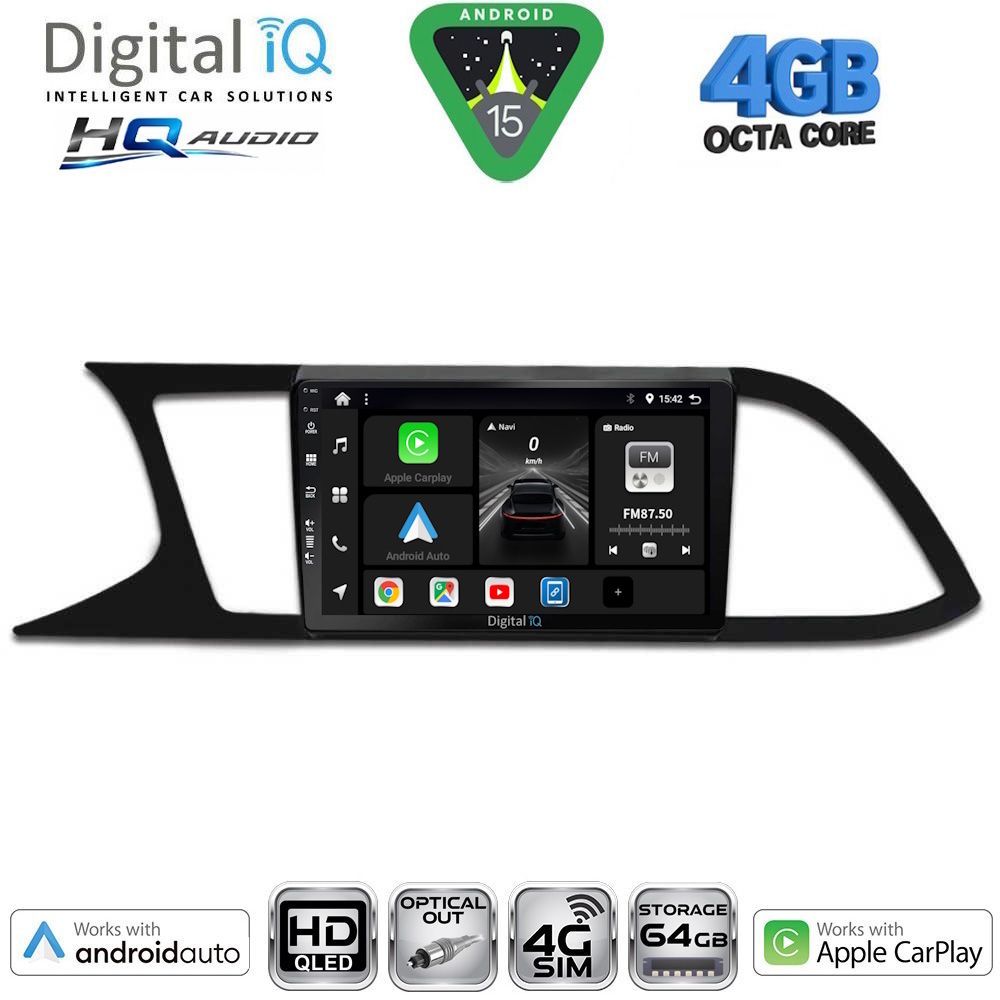 DIGITAL IQ BXK 19575_CPAA (9inc) MULTIMEDIA TABLET for SEAT LEON mod. 2012-2021 DIGITAL IQ BXK 19575_CPAA (9inc) MULTIMEDIA TABLET for SEAT LEON mod. 2012-2021