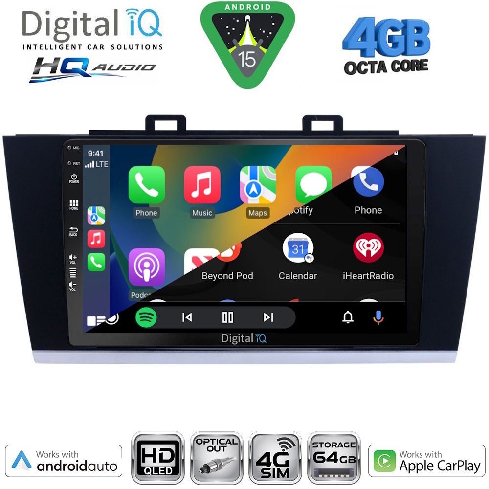 DIGITAL IQ BXK 19668_CPAA (9inc) MULTIMEDIA TABLET for SUBARU LEGACY - OUTBACK mod. 2014-2019 DIGITAL IQ BXK 19668_CPAA (9inc) MULTIMEDIA TABLET for SUBARU LEGACY - OUTBACK mod. 2014-2019
