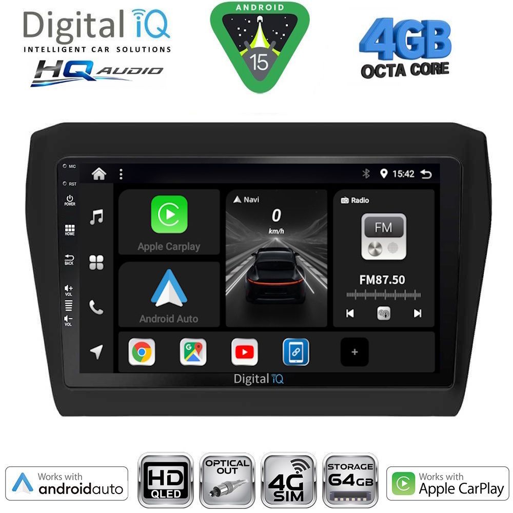 DIGITAL IQ BXK 19686_CPAA (9inc) MULTIMEDIA TABLET for SUZUKI SWIFT mod. 2017-2023 DIGITAL IQ BXK 19686_CPAA (9inc) MULTIMEDIA TABLET for SUZUKI SWIFT mod. 2017-2023