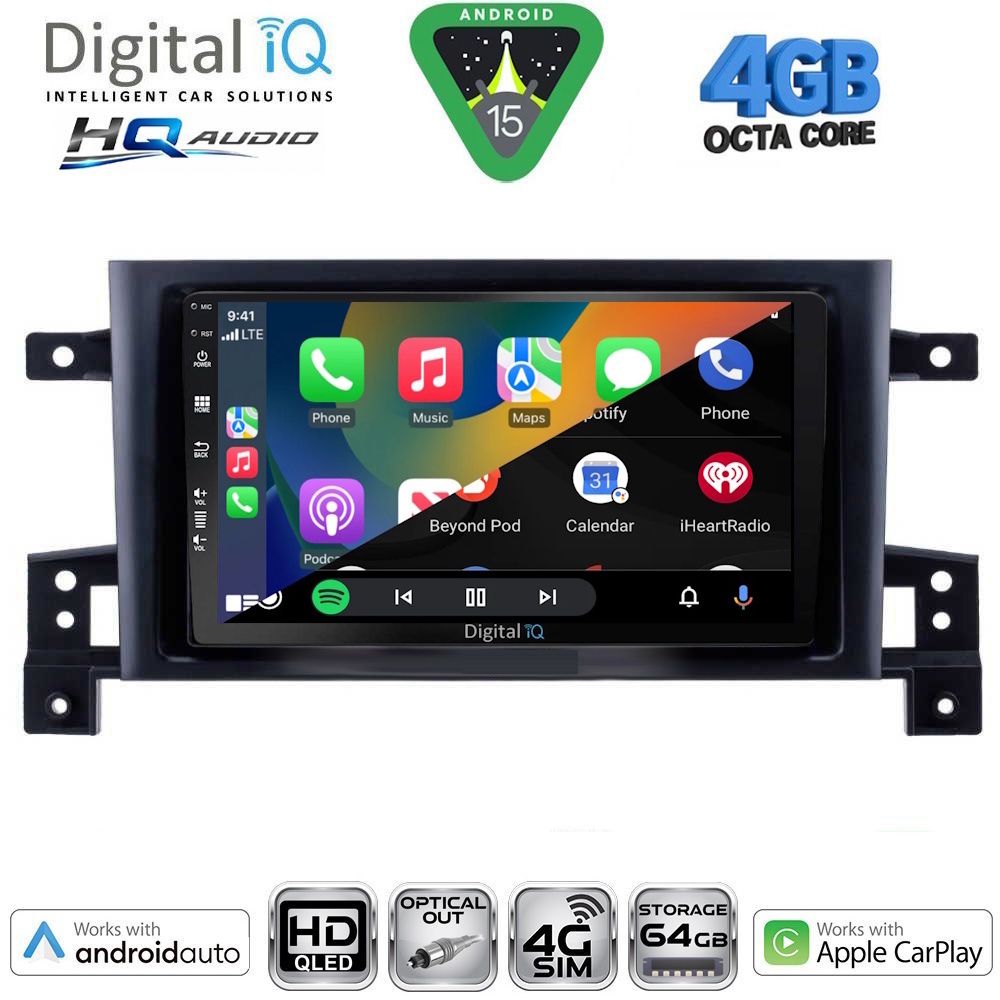 DIGITAL IQ BXK 19696_CPAA (9inc) MULTIMEDIA TABLET for SUZUKI GRAND VITARA mod. 2005-2015 DIGITAL IQ BXK 19696_CPAA (9inc) MULTIMEDIA TABLET for SUZUKI GRAND VITARA mod. 2005-2015