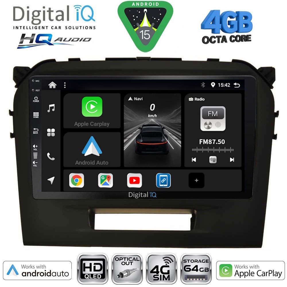 DIGITAL IQ BXK 19697BL_CPAA (9inc) MULTIMEDIA TABLET for SUZUKI VITARA mod. 2016-2025 (BLACK) DIGITAL IQ BXK 19697BL_CPAA (9inc) MULTIMEDIA TABLET for SUZUKI VITARA mod. 2016-2025 (BLACK)