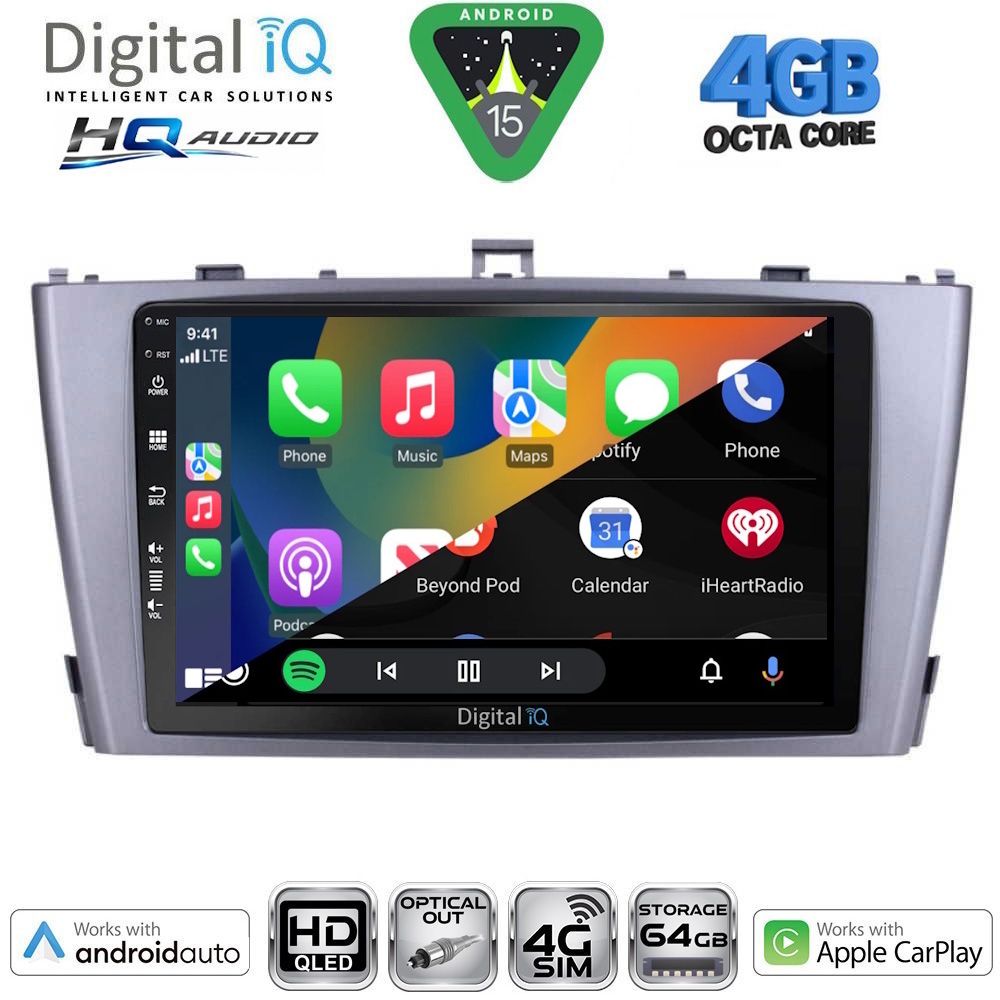 DIGITAL IQ BXK 19705SL_CPAA (9inc) MULTIMEDIA TABLET for TOYOTA AVENSIS (T27) mod. 2009-2015 (SILVER) DIGITAL IQ BXK 19705SL_CPAA (9inc) MULTIMEDIA TABLET for TOYOTA AVENSIS (T27) mod. 2009-2015 (SILVER)