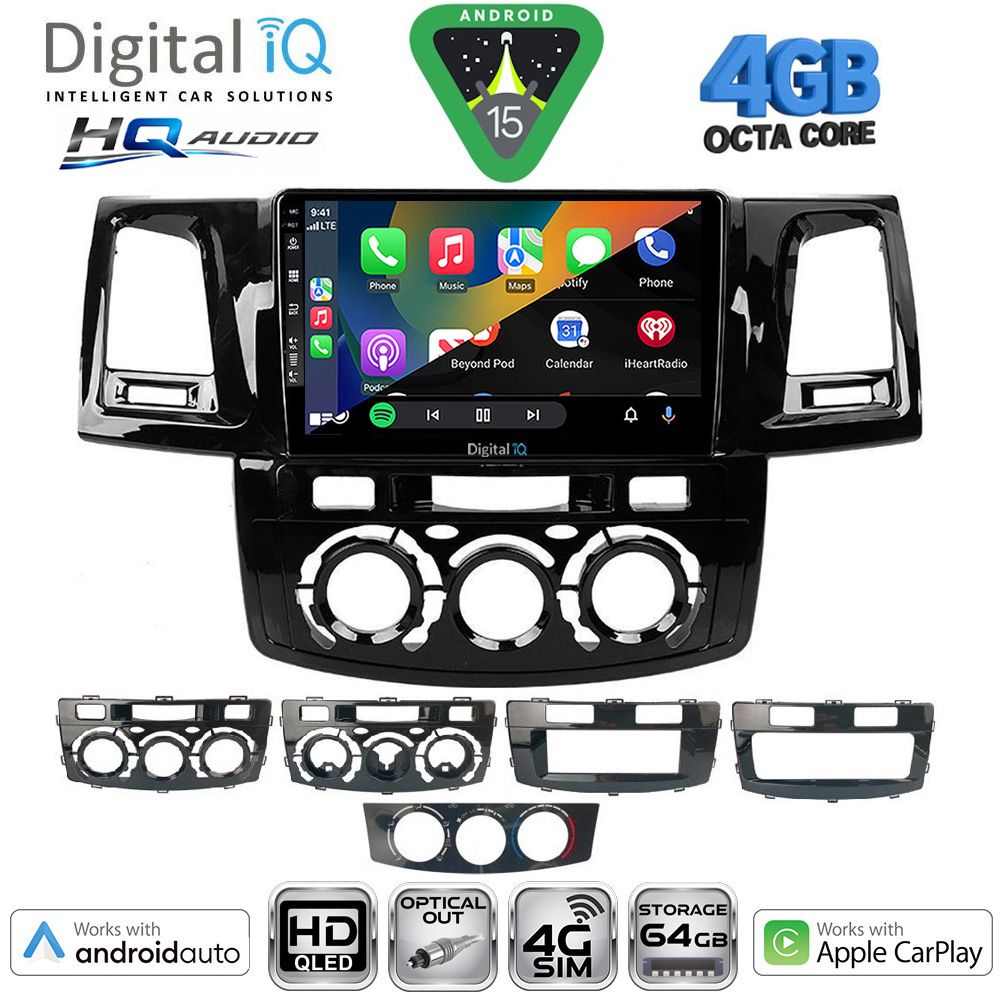DIGITAL IQ BXK 19720_CPAA (9inc) MULTIMEDIA TABLET for TOYOTA HILUX mod. 2005-2016 DIGITAL IQ BXK 19720_CPAA (9inc) MULTIMEDIA TABLET for TOYOTA HILUX mod. 2005-2016