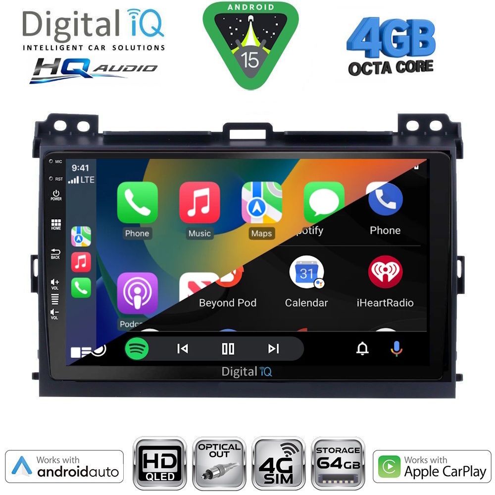 DIGITAL IQ BXK 19723_CPAA (9inc) MULTIMEDIA TABLET for TOYOTA LANDCRUISER mod. 2002-2008 DIGITAL IQ BXK 19723_CPAA (9inc) MULTIMEDIA TABLET for TOYOTA LANDCRUISER mod. 2002-2008