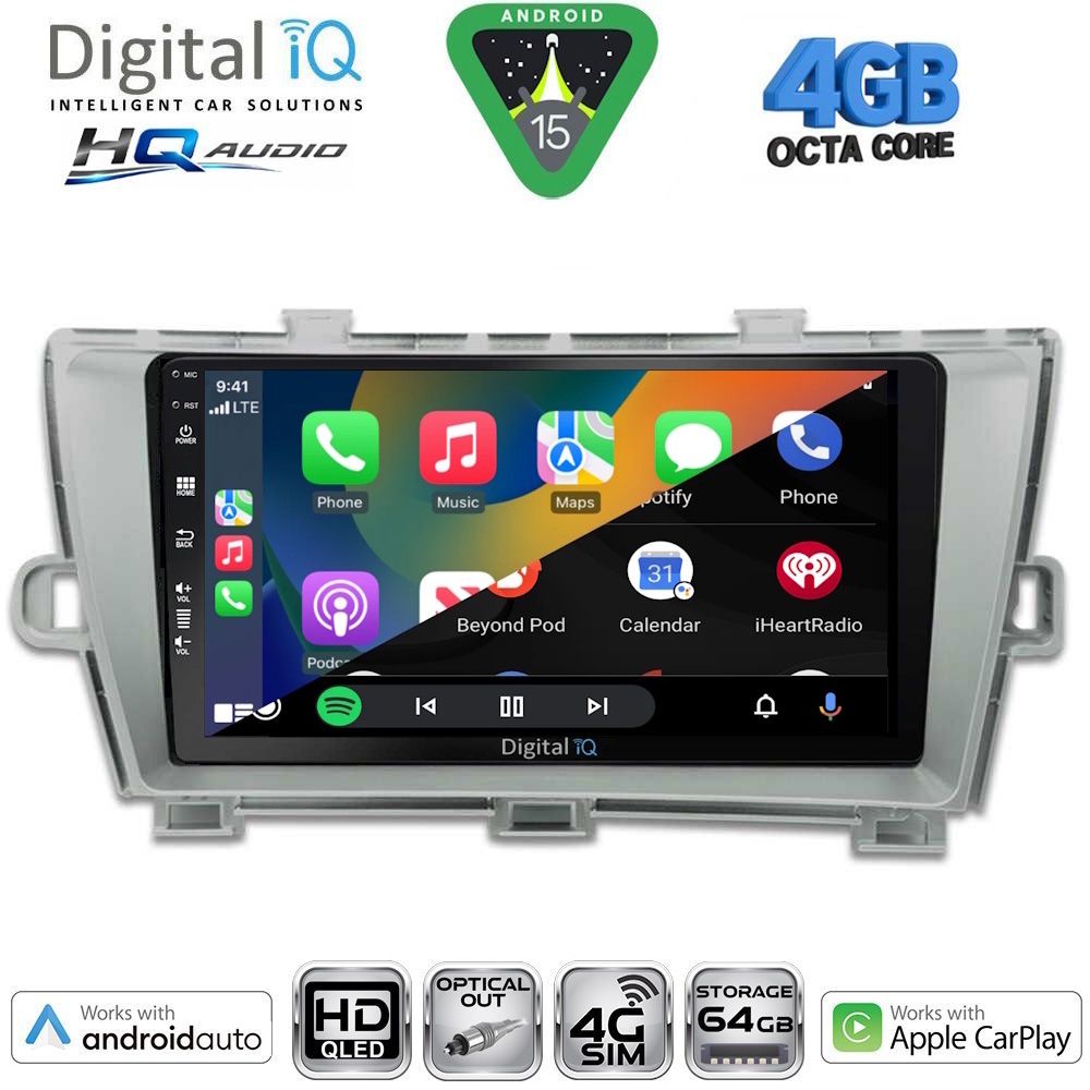 DIGITAL IQ BXK 19726SL_CPAA (9inc) MULTIMEDIA TABLET for TOYOTA PRIUS mod. 2009-2015 (SILVER) DIGITAL IQ BXK 19726SL_CPAA (9inc) MULTIMEDIA TABLET for TOYOTA PRIUS mod. 2009-2015 (SILVER)