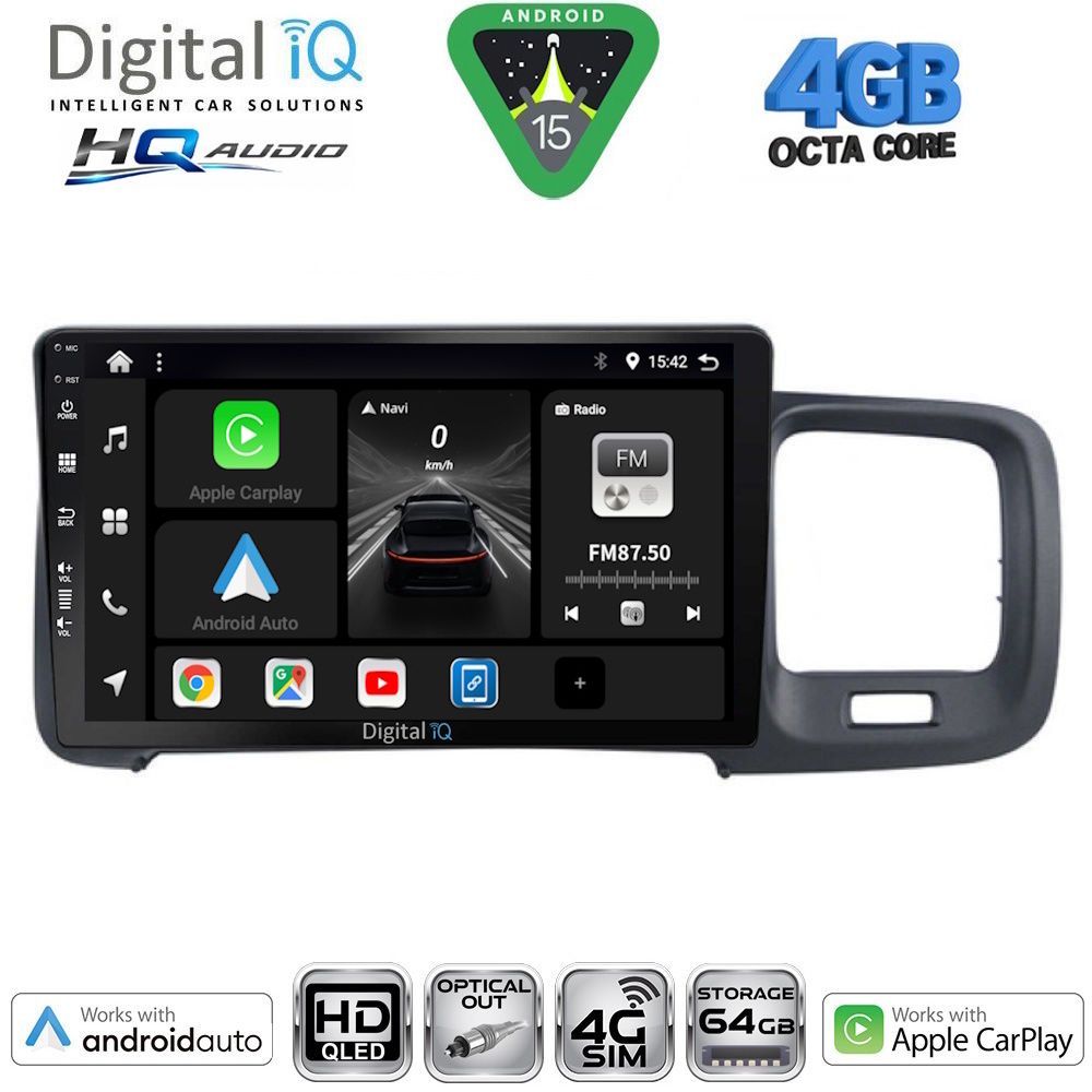DIGITAL IQ BXK 19785_CPAA (9inc) MULTIMEDIA TABLET for VOLVO S60 mod. 2010-2018 DIGITAL IQ BXK 19785_CPAA (9inc) MULTIMEDIA TABLET for VOLVO S60 mod. 2010-2018
