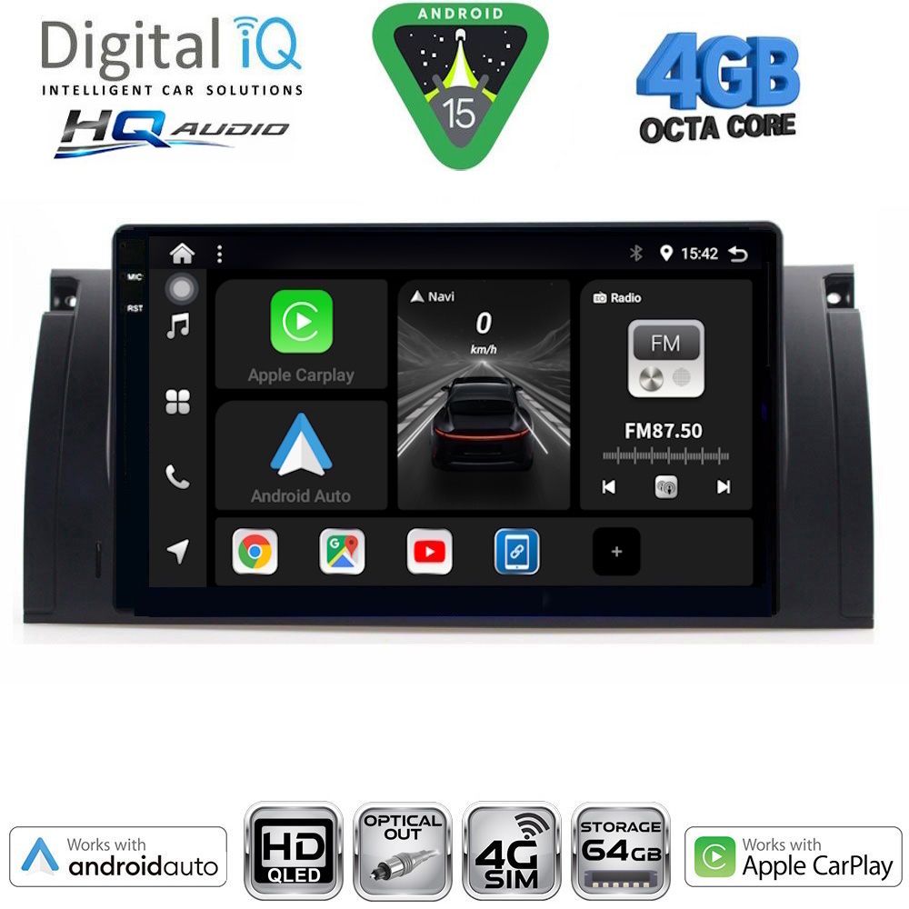 DIGITAL IQ BXK 19045_CPAA (9inc) MULTIMEDIA TABLET for BMW Series 5 (E39) mod. 1997-2005 | X5 (E53) mod. 1999-2006 DIGITAL IQ BXK 19045_CPAA (9inc) MULTIMEDIA TABLET for BMW Series 5 (E39) mod. 1997-2005 | X5 (E53) mod. 1999-2006