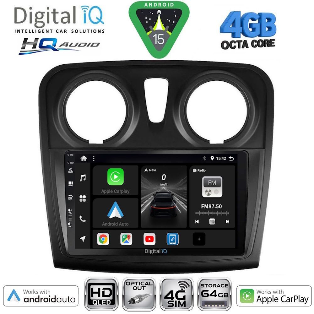DIGITAL IQ BXK 19108_CPAA (9inc) MULTIMEDIA TABLET for DACIA LOGAN – SANDERO mod. 2012-2019 DIGITAL IQ BXK 19108_CPAA (9inc) MULTIMEDIA TABLET for DACIA LOGAN – SANDERO mod. 2012-2019